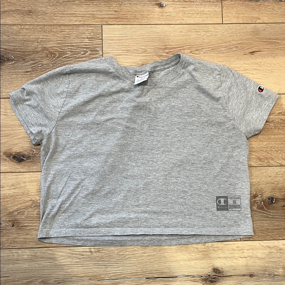 Champion Heather Gray Cropped Tee